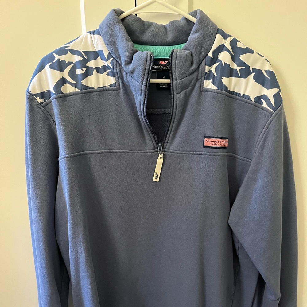 Vineyard Vines Blue Quarter-Zip Pullover